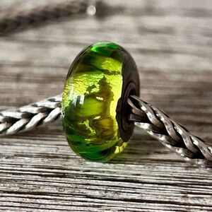 TROLLBEADS Retired Green Earth LAA 925S NEW Condition! Metallic Greens & Gray